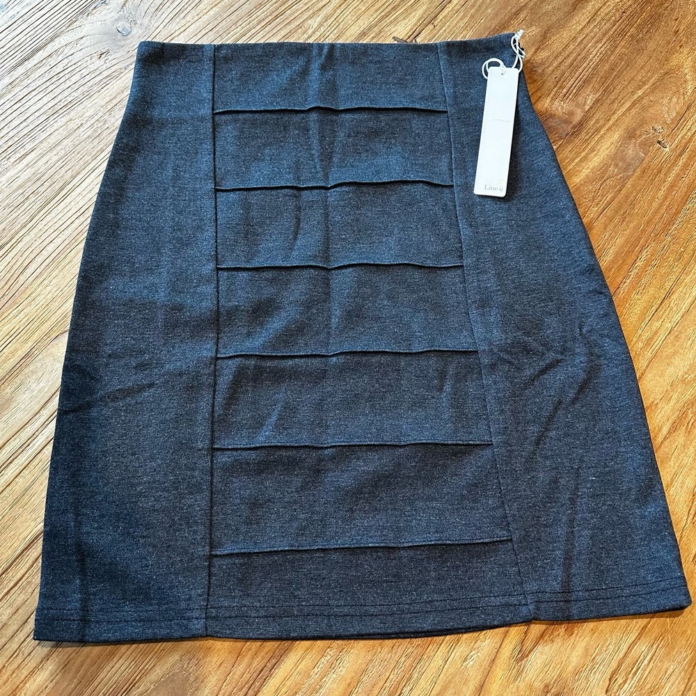 Line + Dot Women’s NWT Grey Pencil Skirt Knee Length‎ Stretch